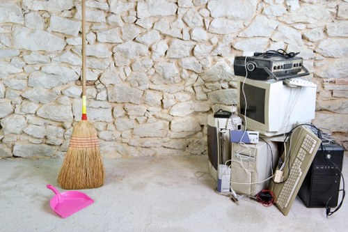 Organized garage space after clearance
